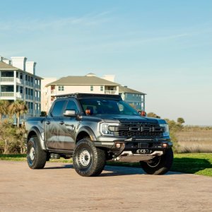 Ford Ranger Raptor Front Bumper - Rival 4x4 - Aluminum w/Winch Mount and Recovery Points - `24-`26